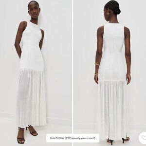 ALIGNE Zane Sleeveless Sheer Skirt Maxi Dress